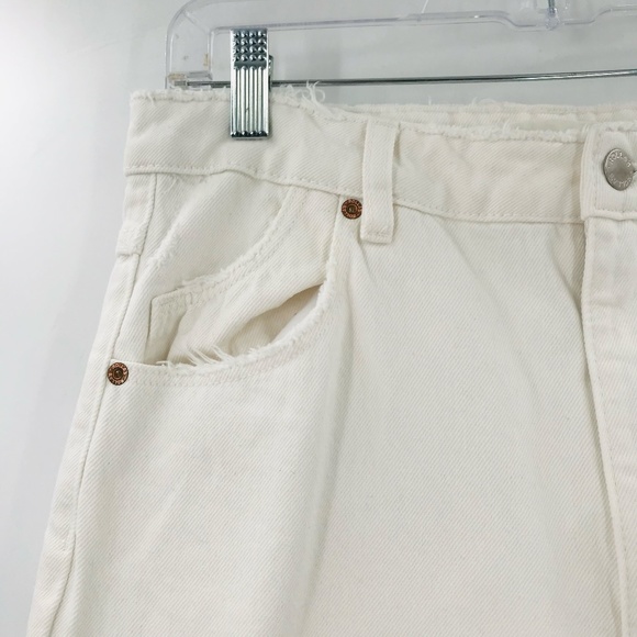 Rolla's Original High Rise Straight Leg Distressed Jeans White Size 30 - Picture 2 of 11